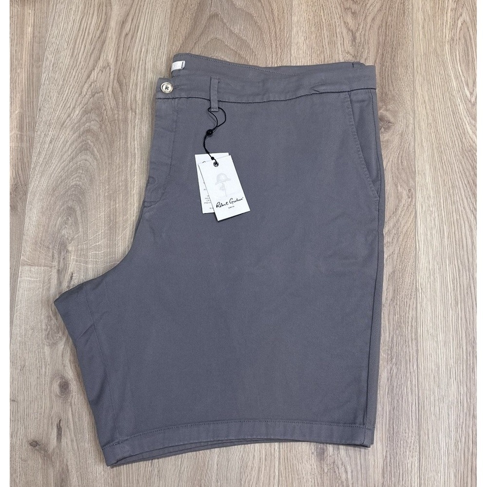 NWT ROBERT GRAHAM Lonestar Grey Classic Fit Shorts - Men's Size 48 Big and Tall